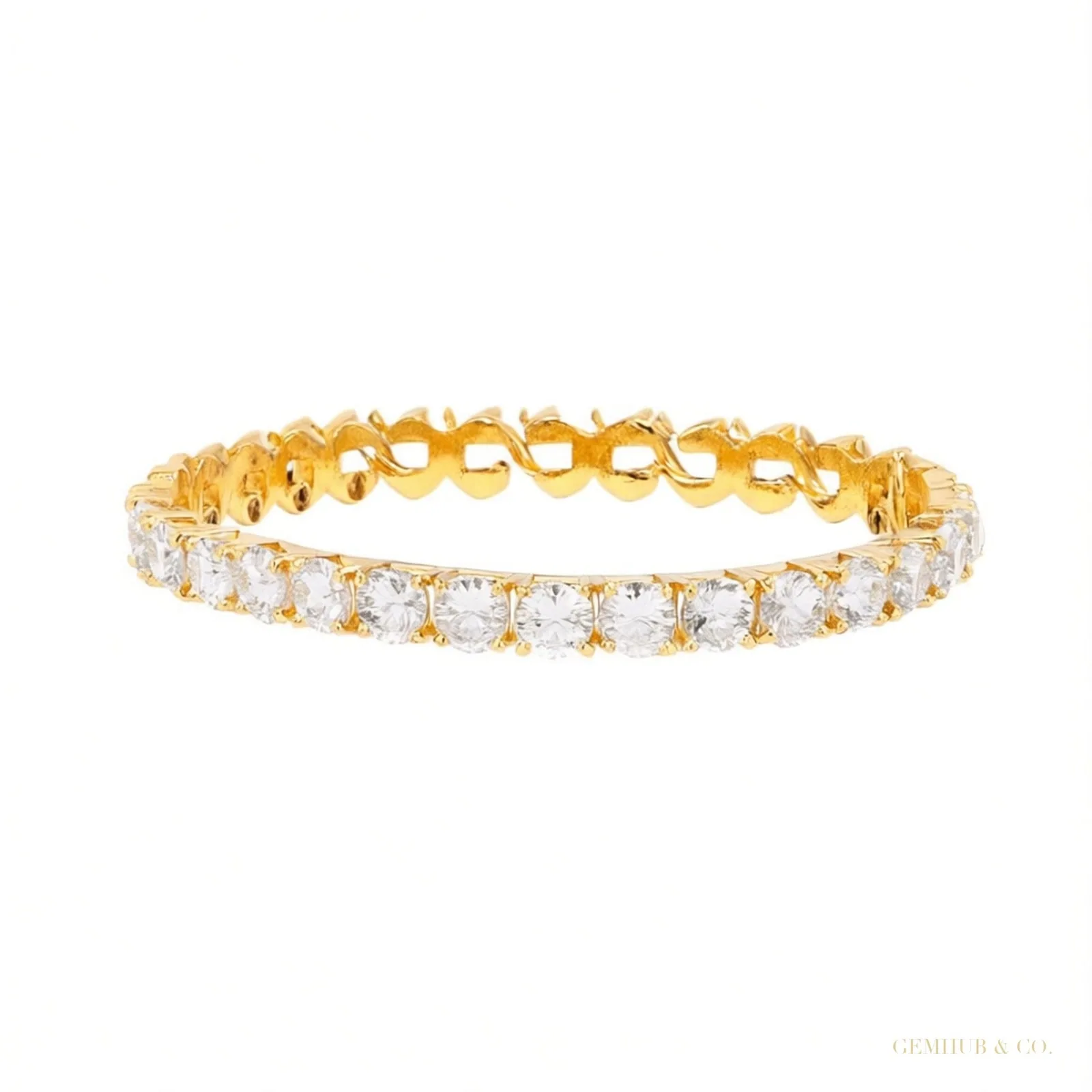 9.30Ct Round Cut Sparkling Natural Diamond Tennis Bracelet 14k Gold Certified