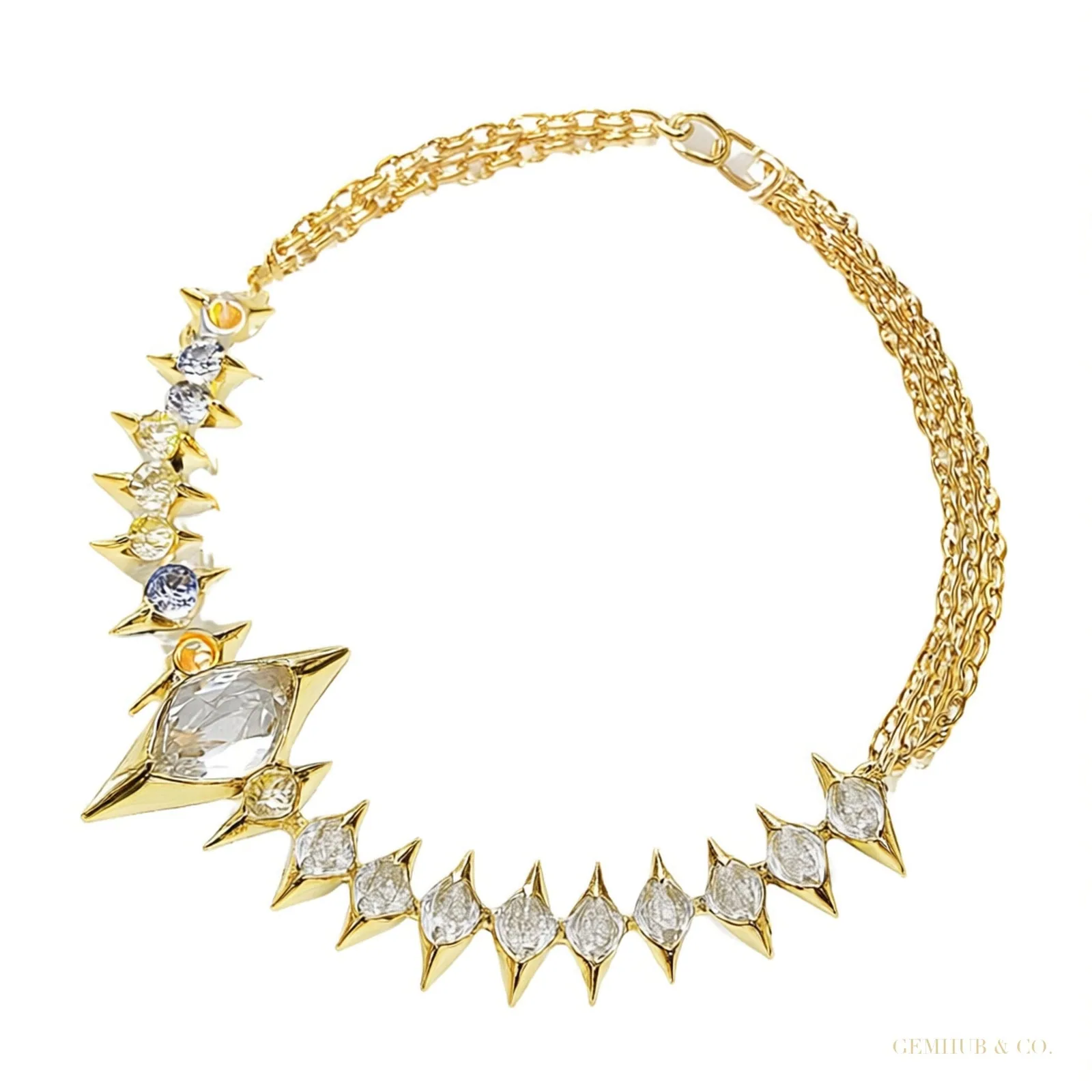 H-I-J/I1-I3 14k Yellow Gold 3.00CT Round Cut Natural Diamond Tennis Bracelet