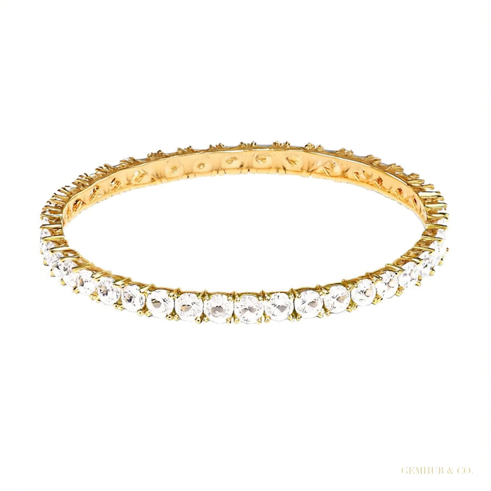 Sparkling 9.50Ct Natural Diamond Tennis Bracelet 14k Yellow Gold Certified Round