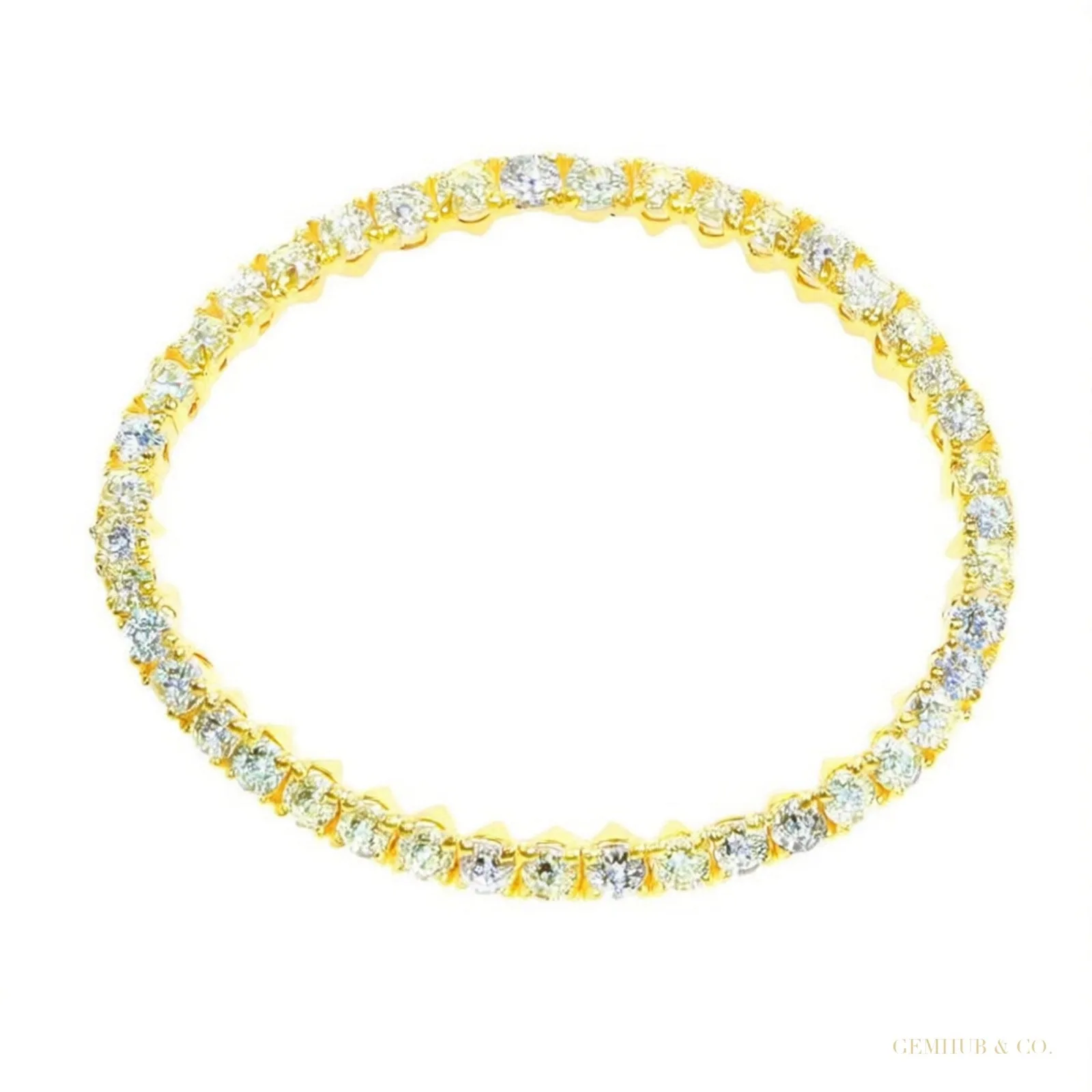 7.50CT Round Cut Natural Diamond Tennis Bracelet Wedding Gift 14K White Gold