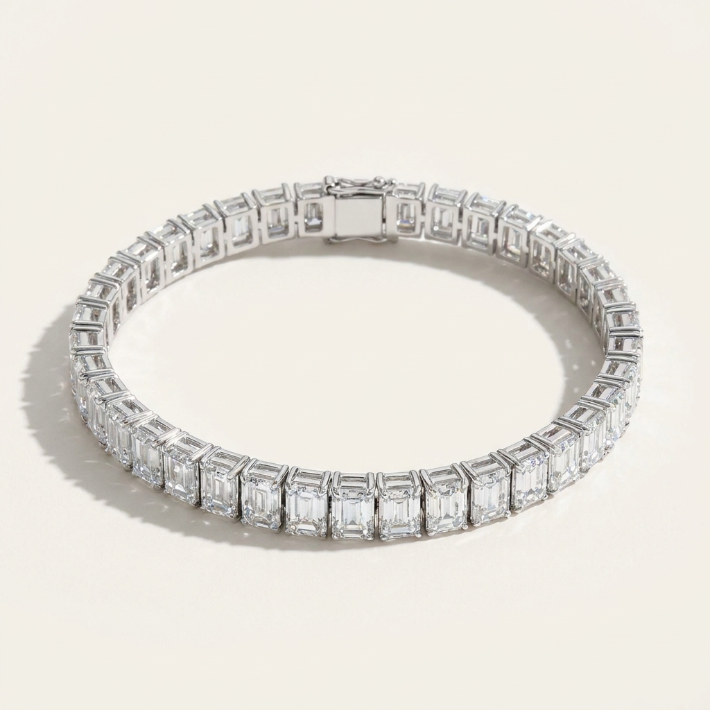 Natural Certified Diamond Tennis Bracelet 14k White Gold 6.20Ct GH/SI
